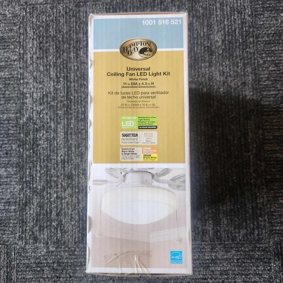 Universal Ceiling Fan LED Light Kit Brand New In Box SKU 1001 516 521 - Picture 2 of 4